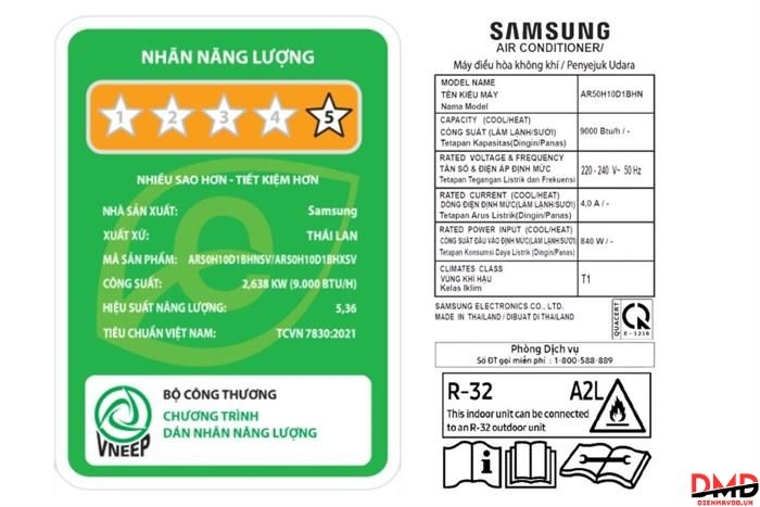 Điều hòa Samsung Inverter 1 HP AR50H10D1BHNSV