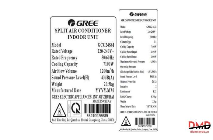 Điều hòa Gree Inverter 2.5 HP GCC24S6I-GMC24S6I
