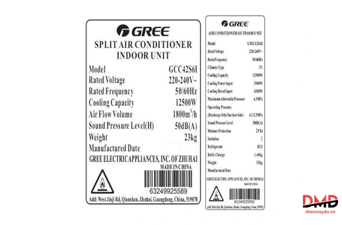 Điều hòa Gree Inverter 5 HP GCC42S6I-GMC42S6I