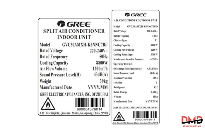 Điều hòa Gree 3.5 HP GVC30AMXH-K6NNC7B