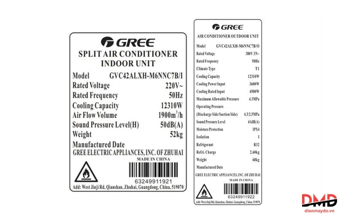 Điều hòa Gree 5 HP GVC42ALXH-M6NNC7B