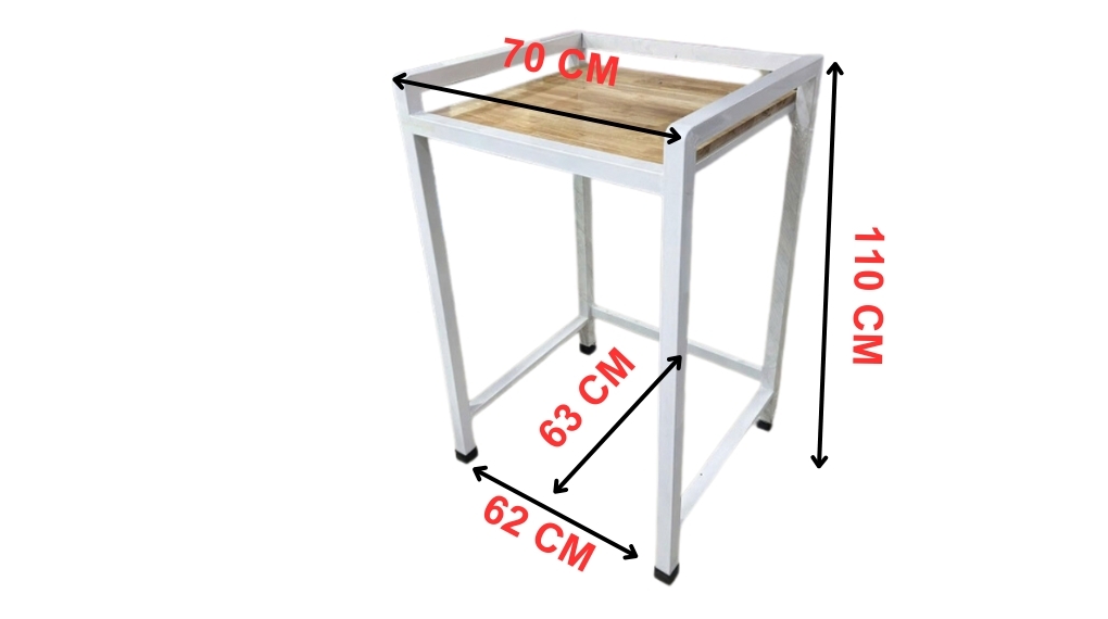 Kệ Máy Giặt Máy Sấy 2 Tầng Sắt Trắng