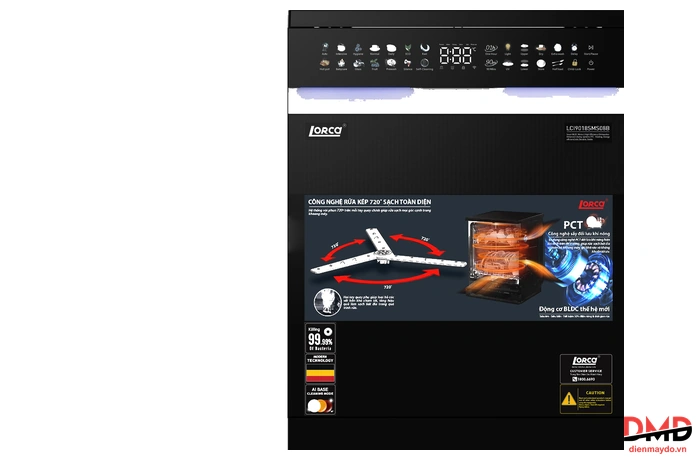 Máy rửa bát 15 bộ Lorca LCI 9018SMS08B