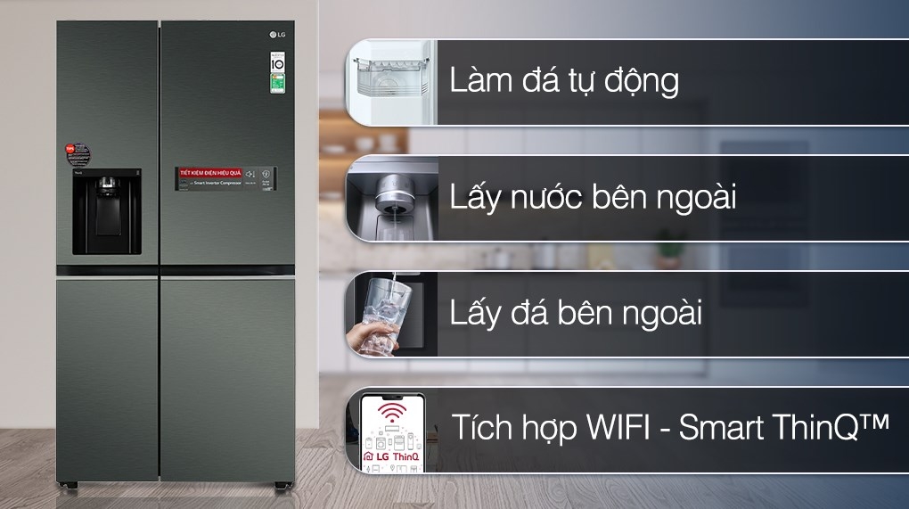 Tủ lạnh LG Inverter 635 Lít GR-D257MC