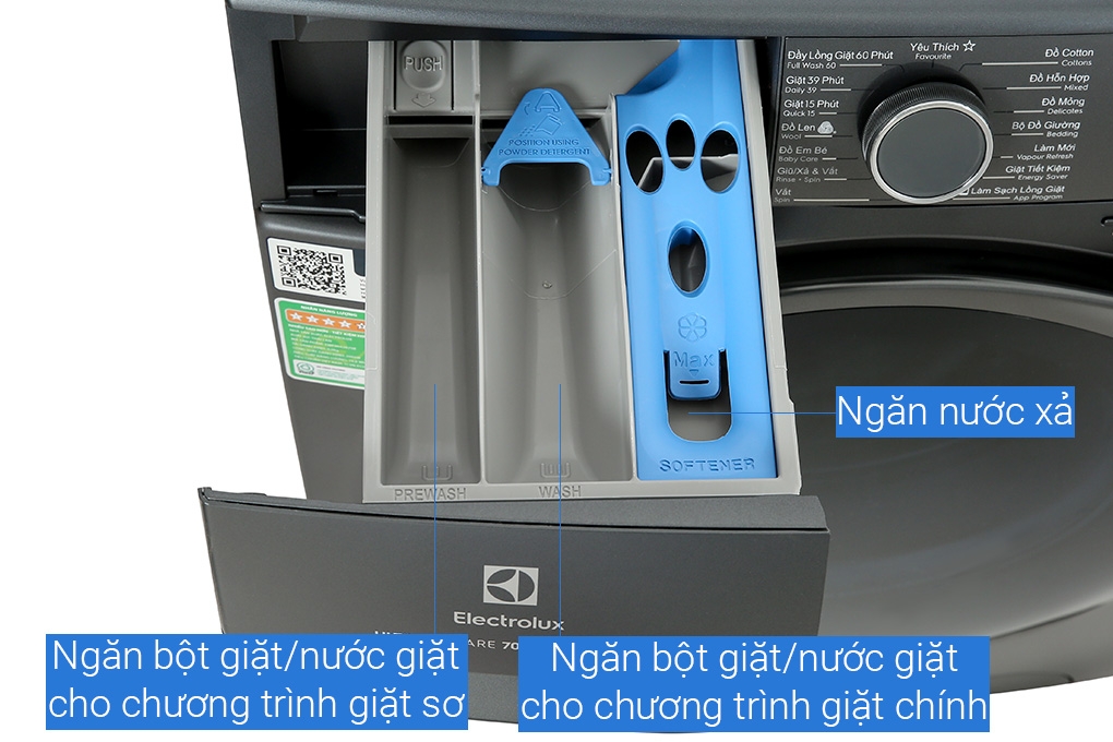 Máy giặt Electrolux 700 Inverter 9 kg EWF9042R7SB
