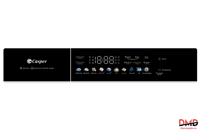 Máy giặt sấy Casper Inverter 11.5/8 kg WF-P115VGT11