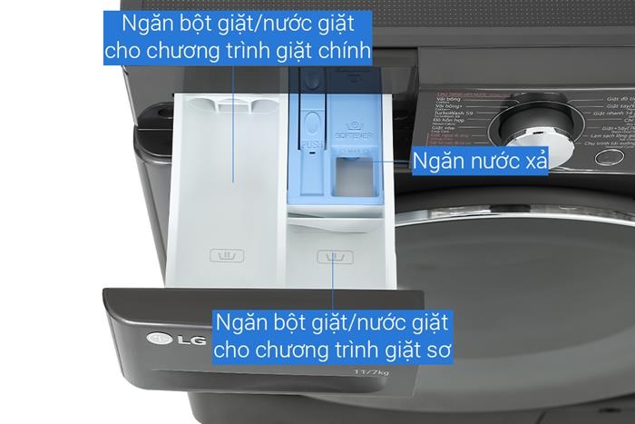 Máy giặt sấy LG Inverter 11/7 kg FV1411D4B