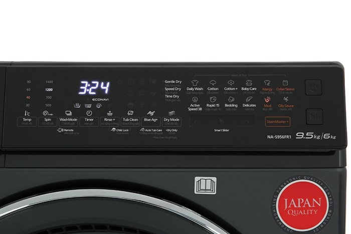 Máy giặt sấy Panasonic Inverter 9.5/6 kg NA-S956FR1BV