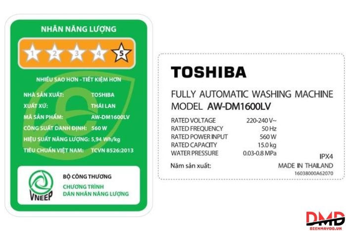 Máy giặt Toshiba Inverter 15 kg AW-DM1600LV(SG)