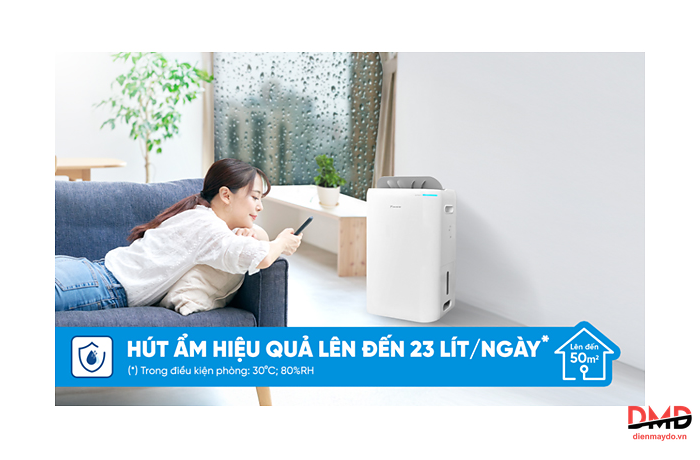 Máy hút ẩm kết hợp lọc không khí Daikin JPF12AV2 23 lít