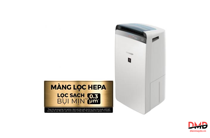 Máy hút ẩm kết hợp lọc không khí Sharp DW-J20FV-W 20 lít