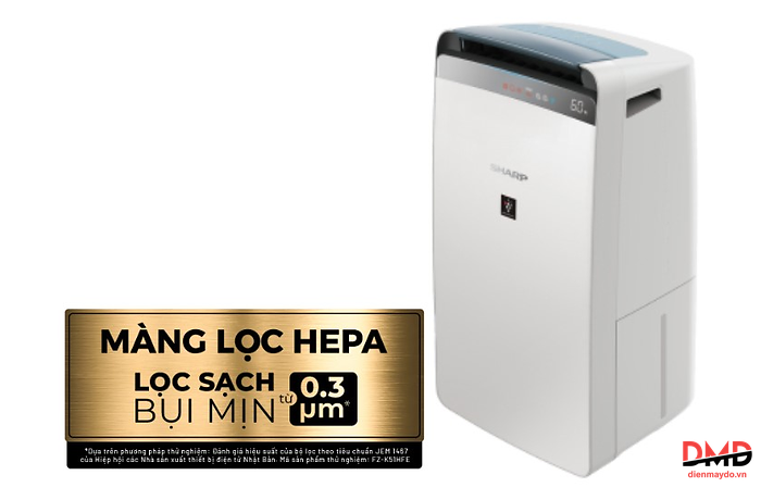 Máy hút ẩm kết hợp lọc không khí Sharp DW-J20FV-W 20 lít