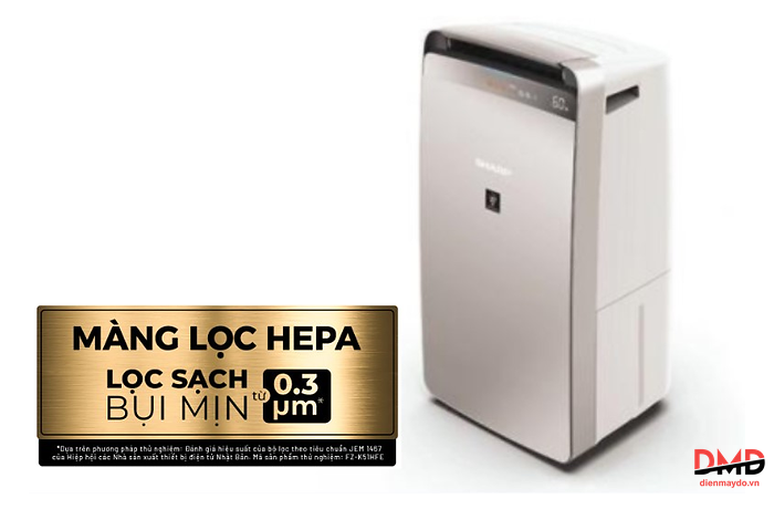 Máy hút ẩm kết hợp lọc không khí Sharp Inverter DW-J27FV-S 27 lít