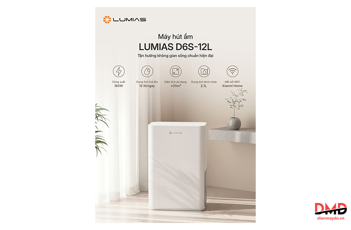 Máy hút ẩm Lumias D6S-12L 12 lít
