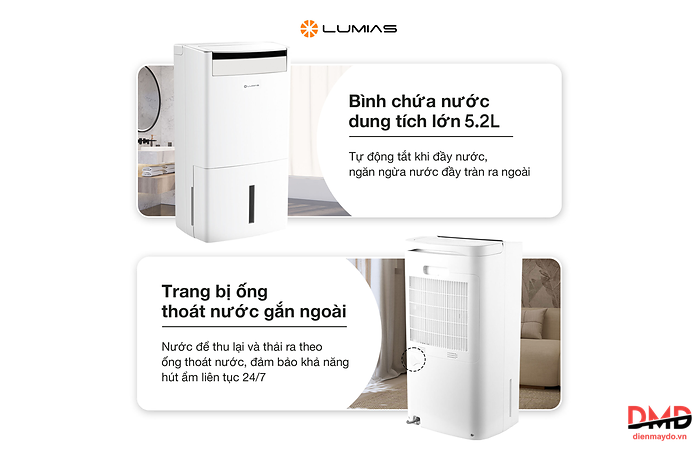 Máy hút ẩm Lumias D6S-26L 26 lít