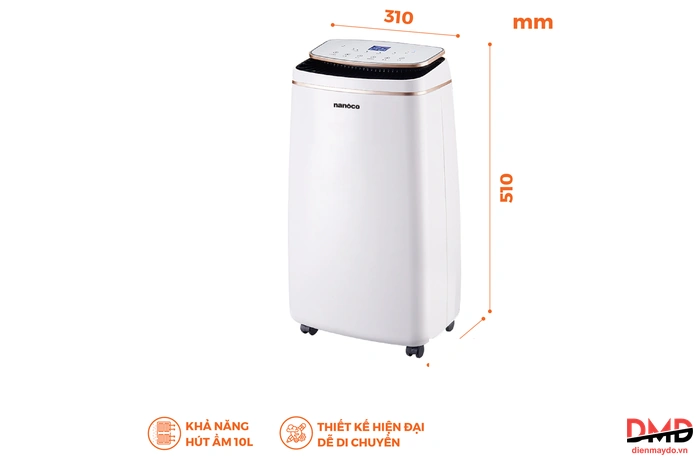 Máy Hút Ẩm Nanoco NDH102 2.4 lít