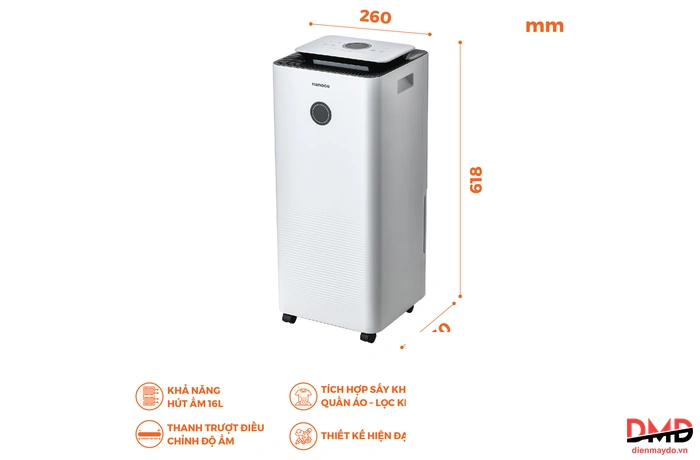 Máy Hút Ẩm Nanoco NDH163 3.5 lít