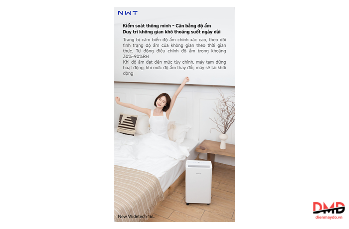 Máy hút ẩm WIDETECH WDH33B16EW 16 lít