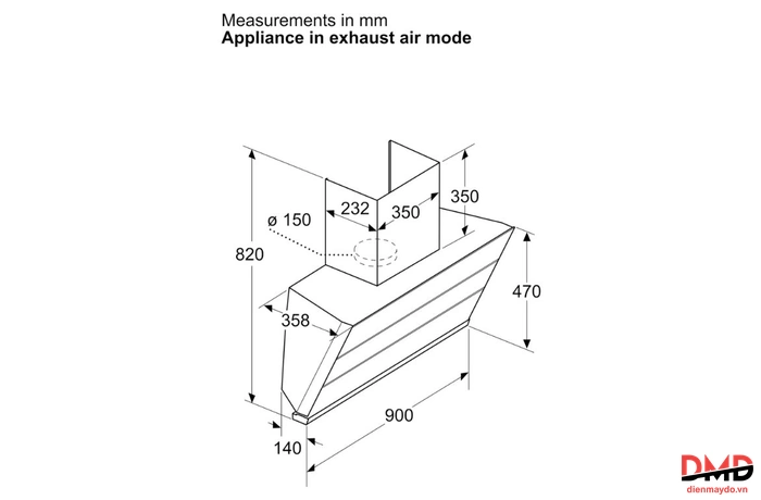 Máy hút mùi Bosch DWK98IJ60I