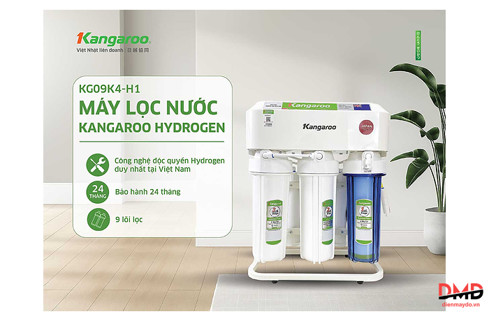 Máy lọc nước RO Hydrogen Kangaroo KG09K4-H1 9 lõi
