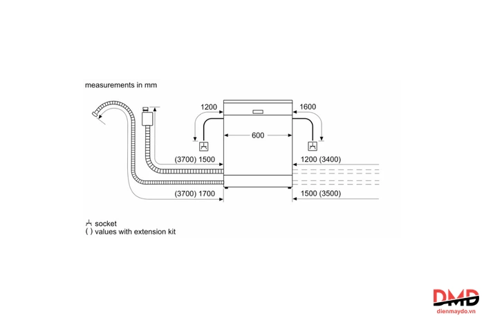 Máy rửa bát độc lập Bosch SMS4HMC25M