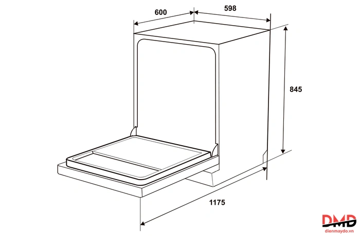 Máy rửa bát độc lập Hafele HDW-F6031G