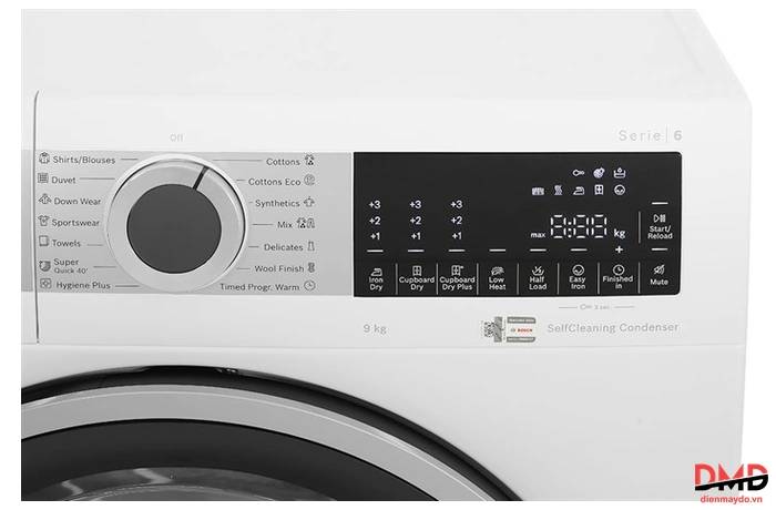 Máy sấy bơm nhiệt Bosch 9 kg WQG24570SG