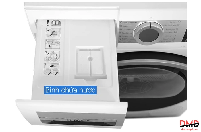 Máy sấy bơm nhiệt Bosch 9 kg WQG24570SG