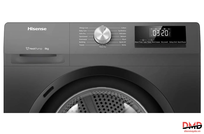 Máy sấy bơm nhiệt Hisense 8 kg DH80N1T