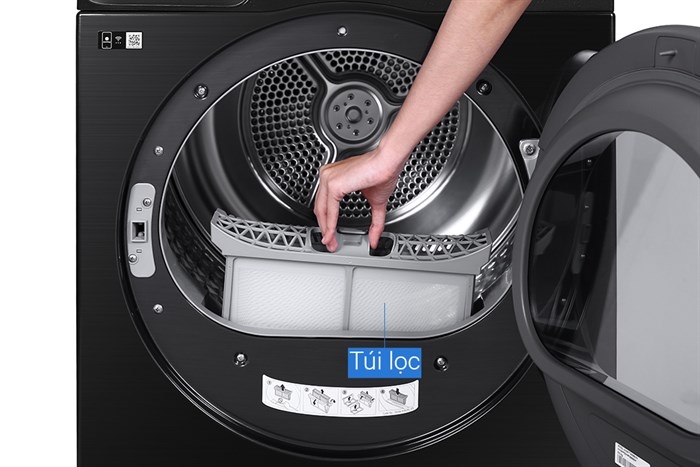 Máy sấy bơm nhiệt Samsung 9 Kg DV90T7240BB/SV