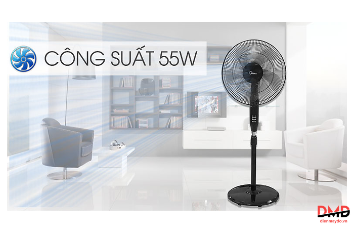 Quạt đứng Midea 5 cánh FS40-15QR 55W