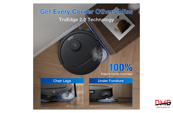 Robot hút bụi lau nhà Ecovacs Deebot T30C - Đen