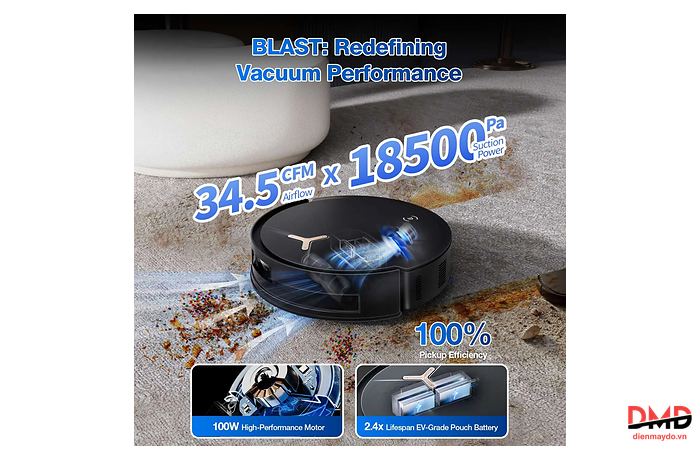 Robot hút bụi lau nhà Ecovacs DEEBOT T50 MAX PRO OMNI