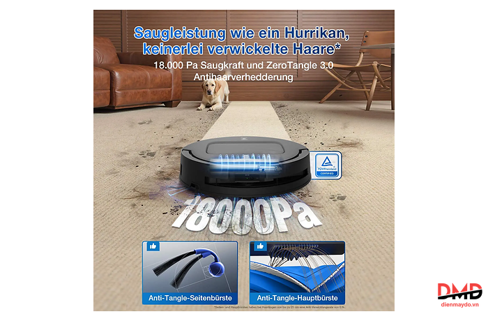 Robot hút bụi lau nhà Ecovacs Deebot T80 OMNI - Đen