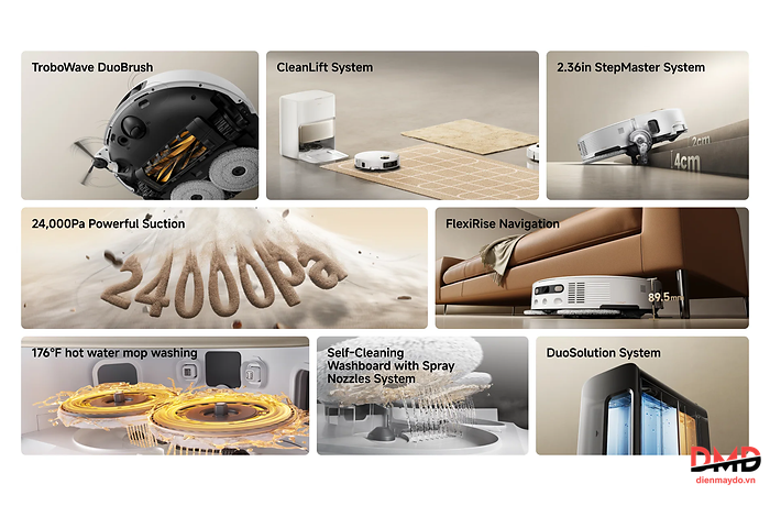 Robot hút bụi lau nhà Mova V50 Ultra