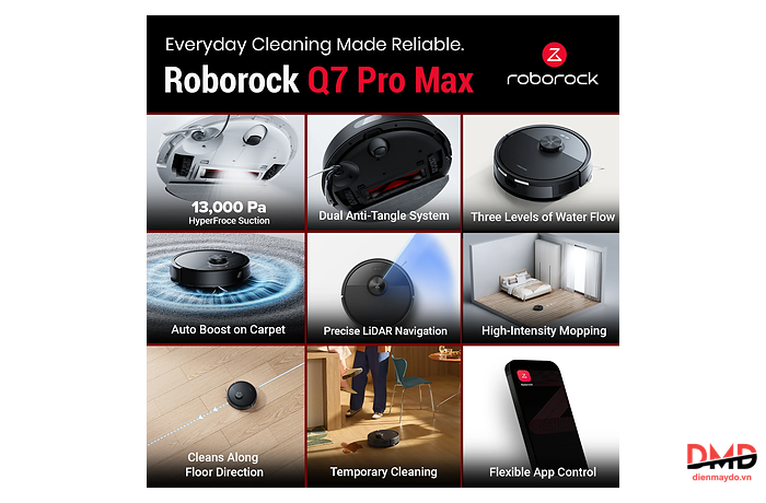 Robot hút bụi lau nhà Roborock Q7 Pro Max