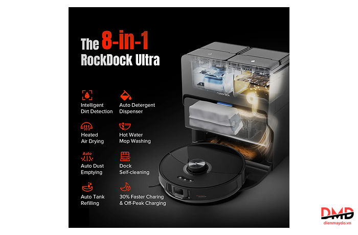 Robot hút bụi lau nhà Roborock S8 MaxV Ultra