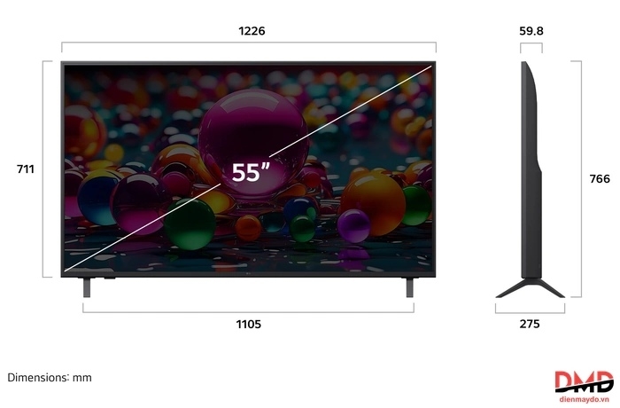 Smart Tivi LG 4K 55 inch 55UA841CPSA