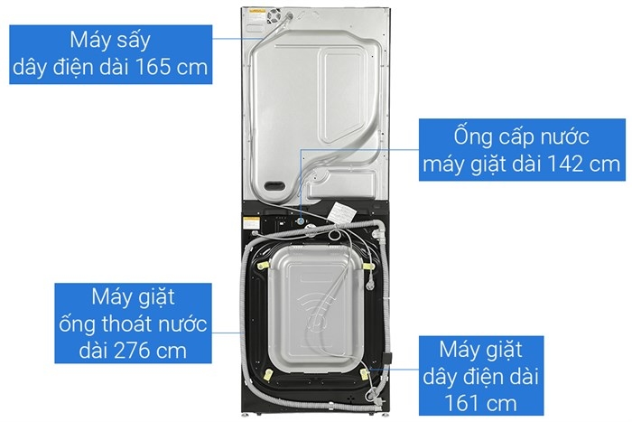 Tháp giặt sấy WashTower LG Inverter 25/17 kg WT2517NHEG