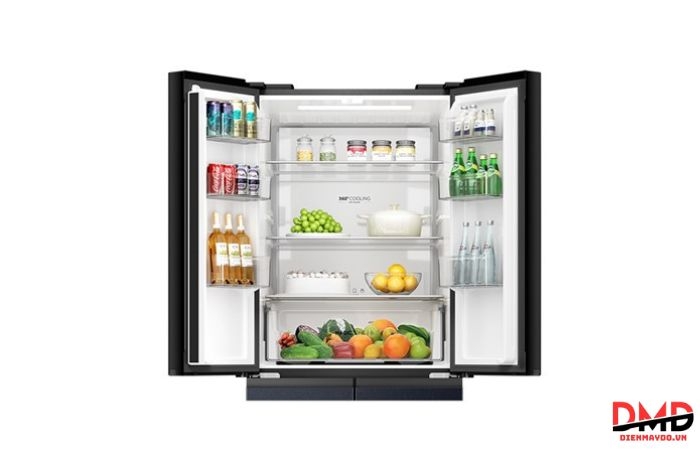 Tủ lạnh Aqua Inverter 410 lít Multi Door AQR-M466XA(CBC)