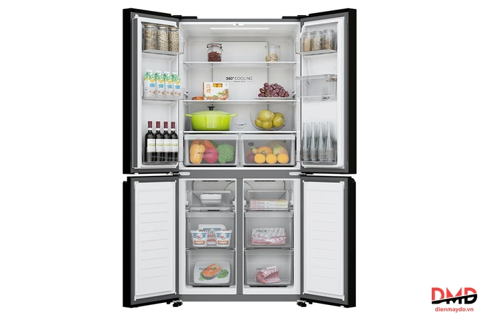 Tủ lạnh Aqua Inverter 469 lít Multi Door AQR-M536XA(WSL)