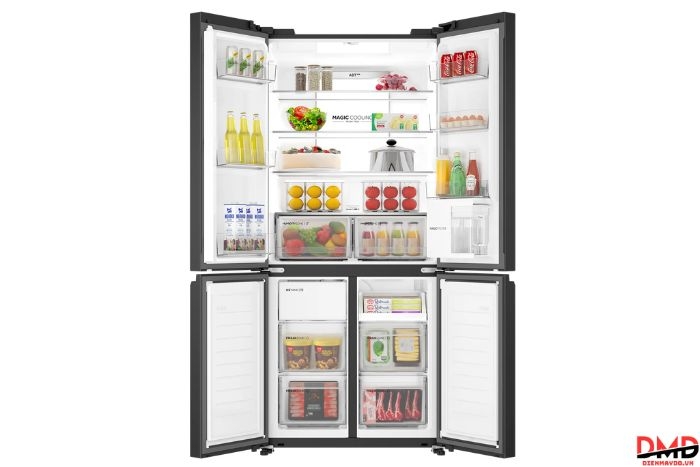 Tủ lạnh Aqua Inverter 522 lít Multi Door AQR-MA600XA(KGL)U1