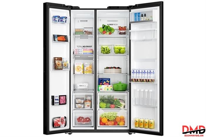 Tủ lạnh Aqua Inverter Side By Side 646 lít AQR-S682XA(WGB)