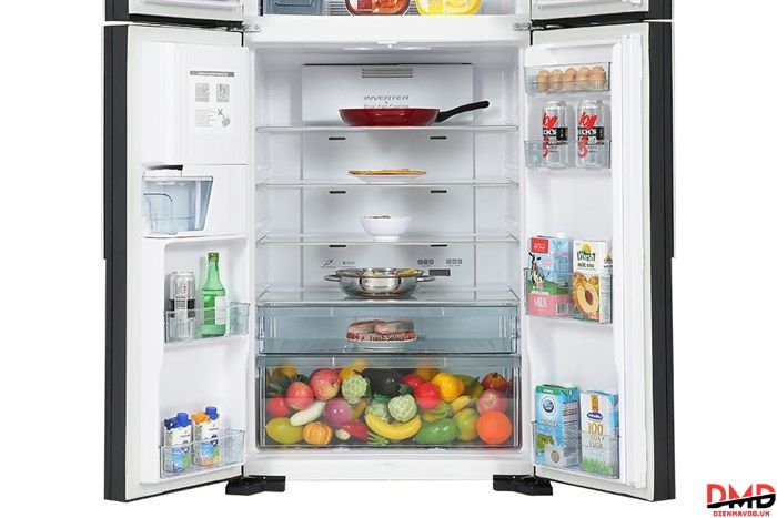 Tủ lạnh Hitachi Inverter Multi Door 540 lít R-FW690PGV7 GBK