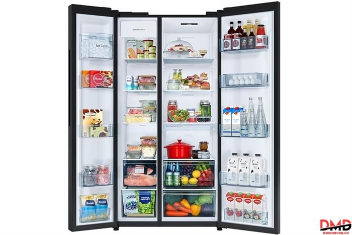 Tủ lạnh Hitachi Inverter Side By Side 653 lít HRSN9713ESAGBKVN