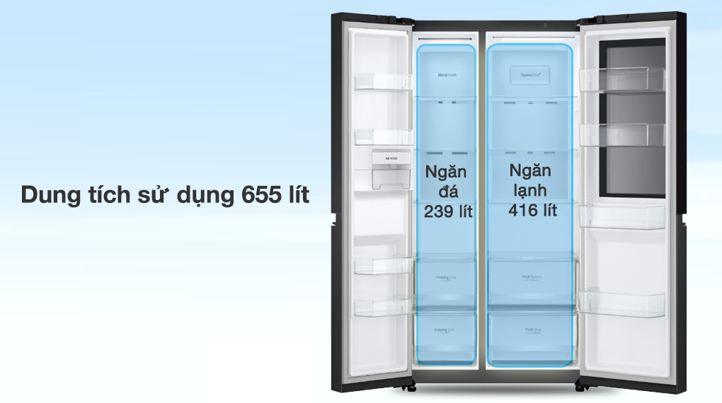 Tủ lạnh LG Inverter 655 lít InstaView GR-V257BL