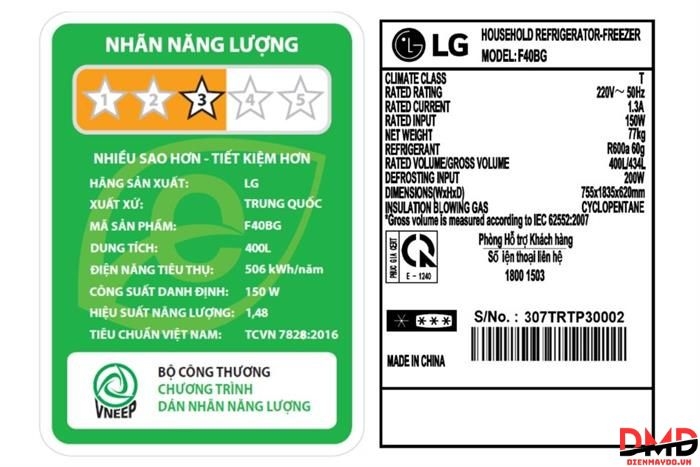 Tủ lạnh LG Inverter Multi Door 400 lít F40BG