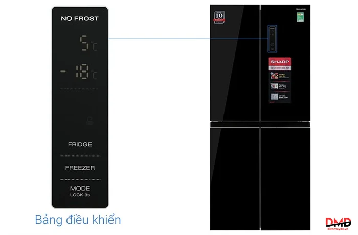 Tủ lạnh Sharp Inverter Multi Door 362 lít SJ-FX420V-BK