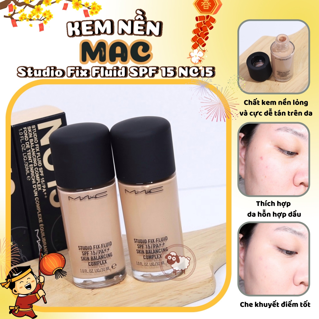 Kem Nền Mac Studio Fix Fluid SPF15 NC15 30ml