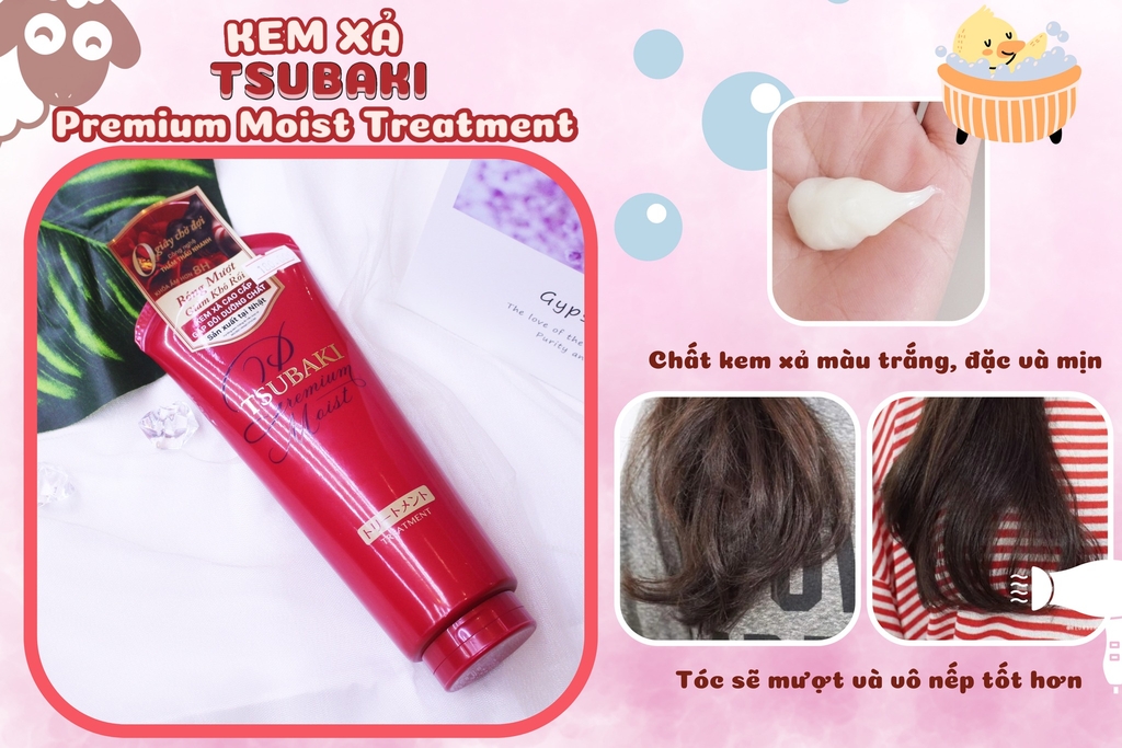 Kem Xả Dưỡng Tóc Bóng Mượt Tsubaki Premium Moist Treatment 180g